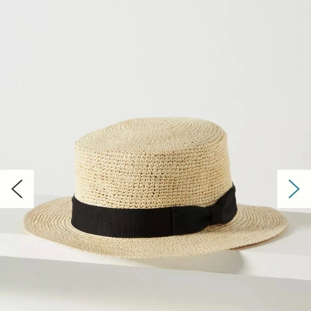 Anthropologie Eleganicia Tropical Boater hat new wtags